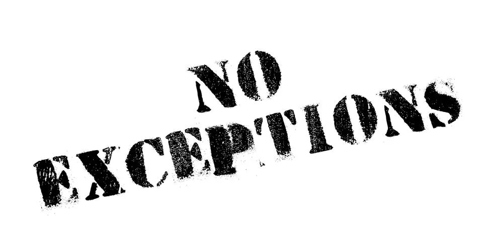 No Exceptions rubber stamp Stock Illustration