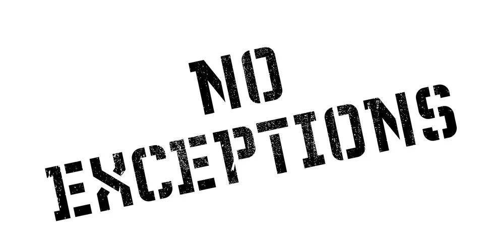 No Exceptions rubber stamp Stock Illustration