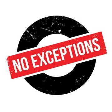 No Exceptions rubber stamp Stock Illustration