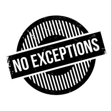 No Exceptions rubber stamp Stock Illustration
