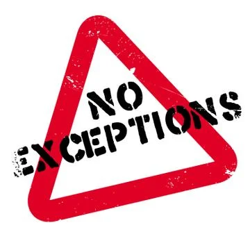 No Exceptions rubber stamp Stock Illustration