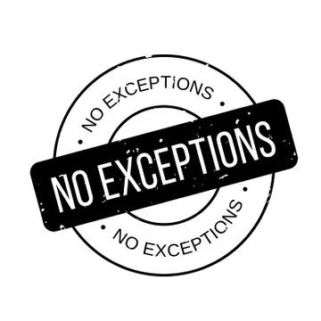 No Exceptions rubber stamp Stock Illustration