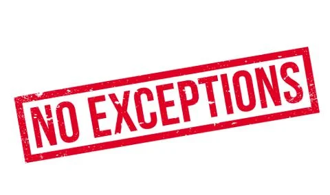 No Exceptions rubber stamp Stock Illustration