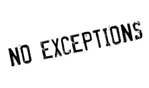 No Exceptions rubber stamp Stock Illustration