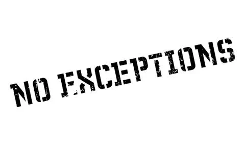 No Exceptions rubber stamp Stock Illustration
