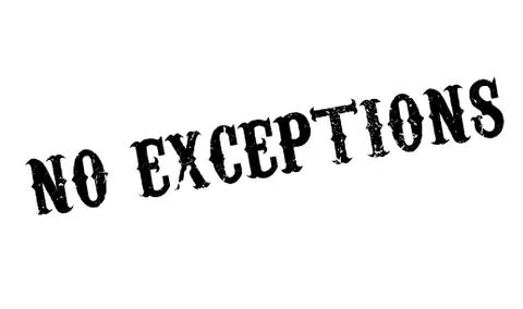 No Exceptions rubber stamp Stock Illustration