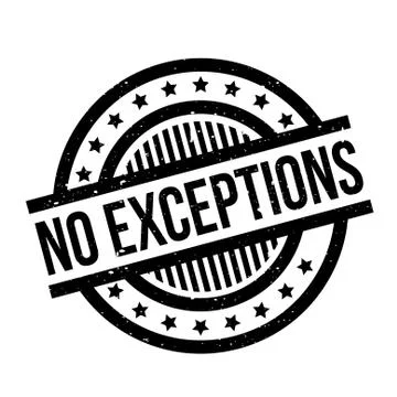 No Exceptions rubber stamp Stock Illustration