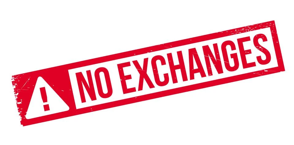 No Exchanges rubber stamp Stock Illustration