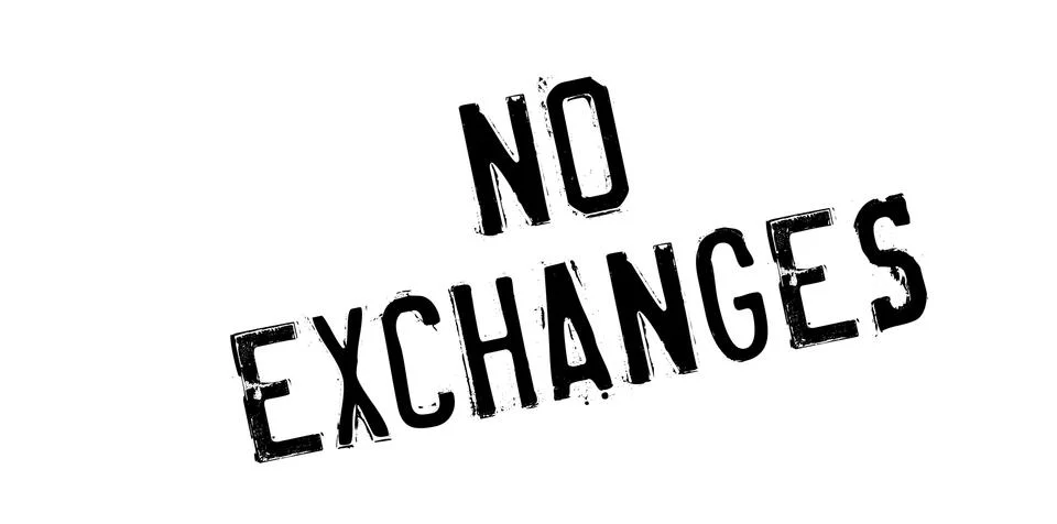 No Exchanges rubber stamp Stock Illustration