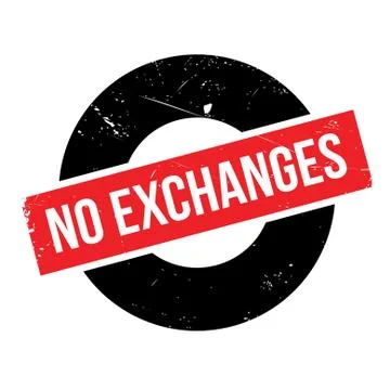 No Exchanges rubber stamp Stock Illustration