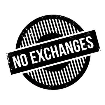No Exchanges rubber stamp Stock Illustration