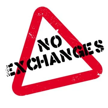 No Exchanges rubber stamp Stock Illustration