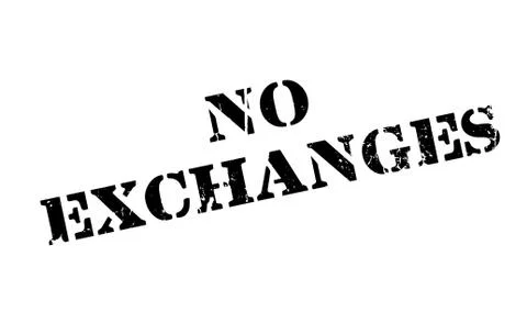 No Exchanges rubber stamp Stock Illustration