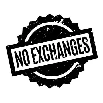 No Exchanges rubber stamp Stock Illustration