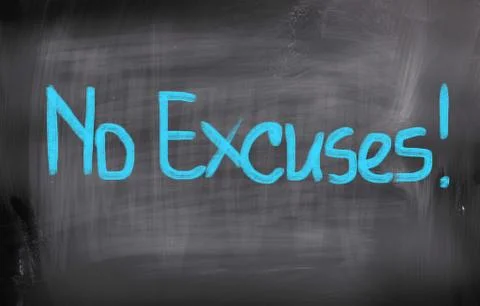 No excuses concept Stock Illustration