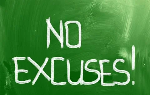 No excuses concept Stock Illustration