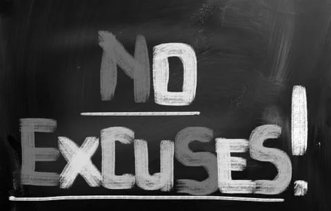 No excuses concept Illustrazione stock