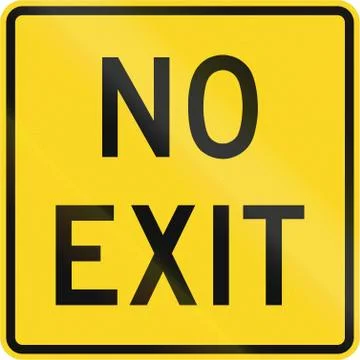 No Exit in Canada Stock Illustration