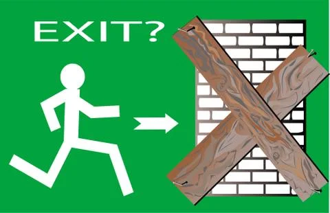 No exit Stock Illustration