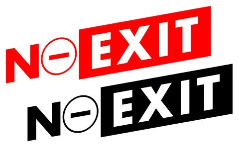 No Exit Sign Stock Illustration