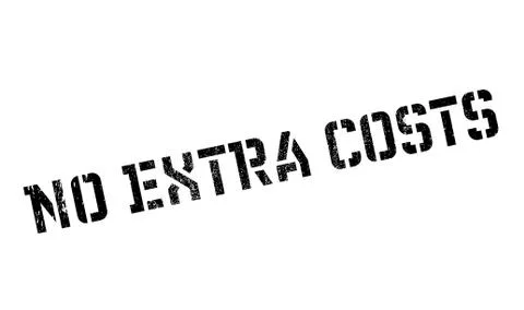 No Extra Costs rubber stamp Stock Illustration