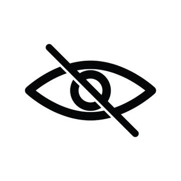 No Eye icon. avoid eye contact sign Stock-Illustration