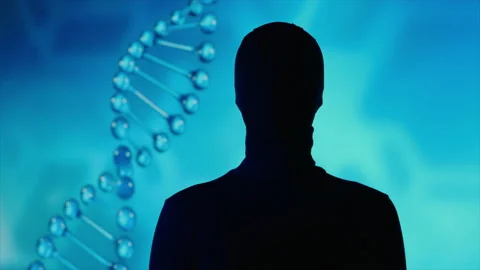 No face biotechnologist and DNA o the background Stock Footage 182425885