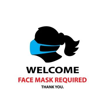 No face mask no entry mask required sign,vector illustration. Stock Illustration
