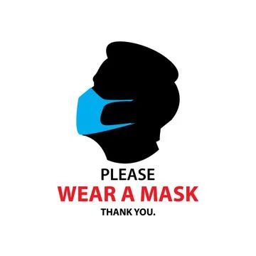 No face mask no entry mask required sign,vector illustration. Stock Illustration