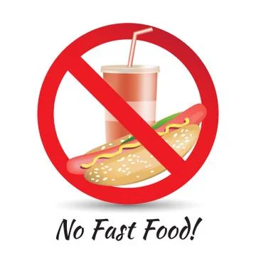 No Fast Food Stock Illustration