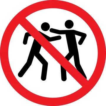 No fighting sign. Stock Illustration