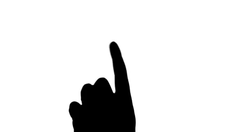 No with finger silhouette Stock Footage 8359211