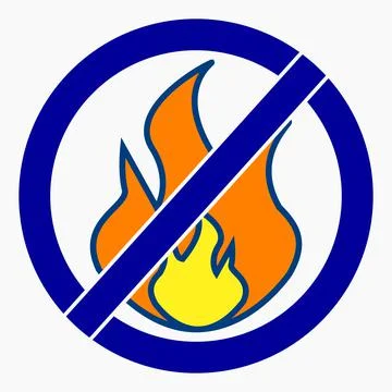 No fire icon. Stock Illustration