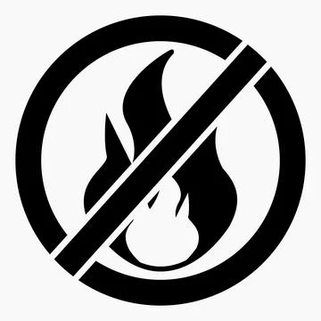 No fire icon. Stock Illustration