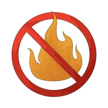 No fire illustration 스톡 일러스트