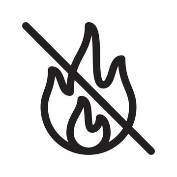 No fire outline icon. Vector graphics Stockillustratie