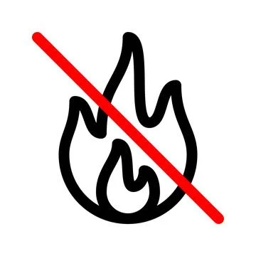 No fire outline icon. Vector graphics Stockillustratie