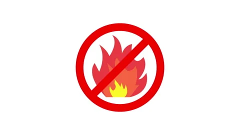 No fire sign animation. Stock Footage 168409965