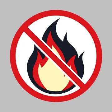 No fire sign icon, vector illustration Stock Illustration