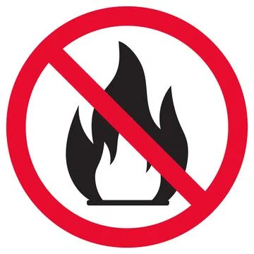 No fire stop fire sign vector Stock Illustration