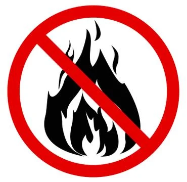 No fire. Vector illustration Stock Illustration