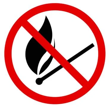 No fire. Vector illustration Stock Illustration