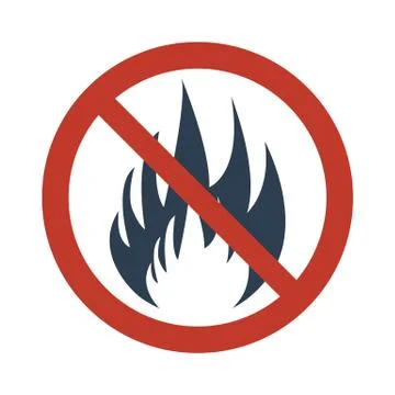 No Fire Vector Sign Stock Illustration