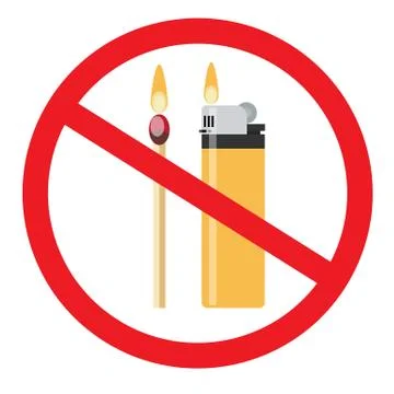 No fire vector sign Stock Illustration