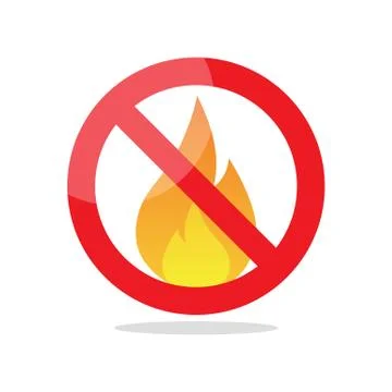 No fire vector sign Stock Illustration