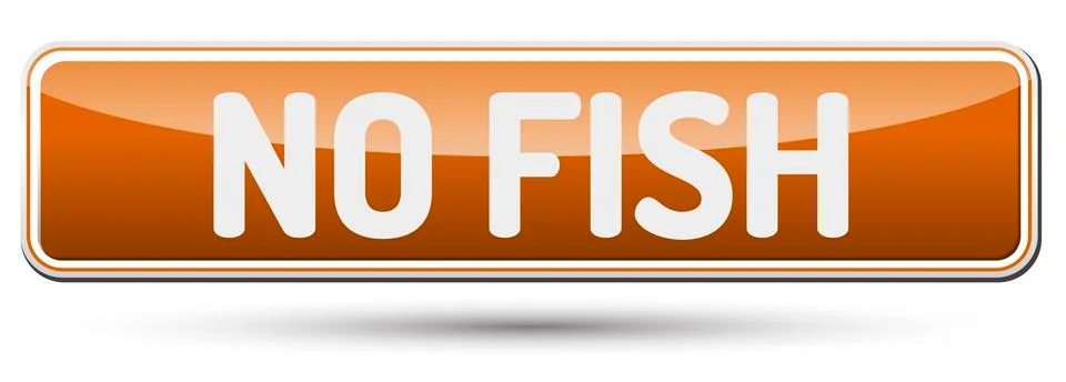 No Fish - Abstract beautiful button with text. Stock Illustration