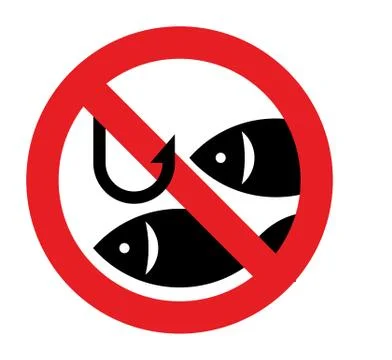 No fishing allowed Illustrazione stock