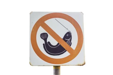 No fishing allowed! Foto stock