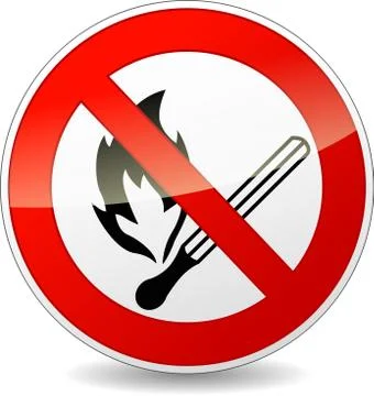 No flame sign Illustrazione stock