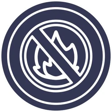 No flames circular icon Stock Illustration